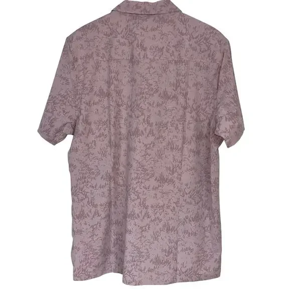 SOLD 💕Vuori Men’s Short Sleeve Bridge Umber Zion Purple Button Down Shirt - Picture 7 of 10